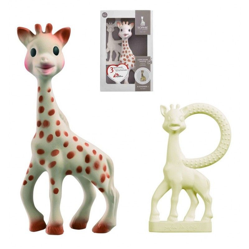 Set regalo Juguete mordedor jirafa Sophie la Girafe + Anillo denticion -  Smalls by Collantes